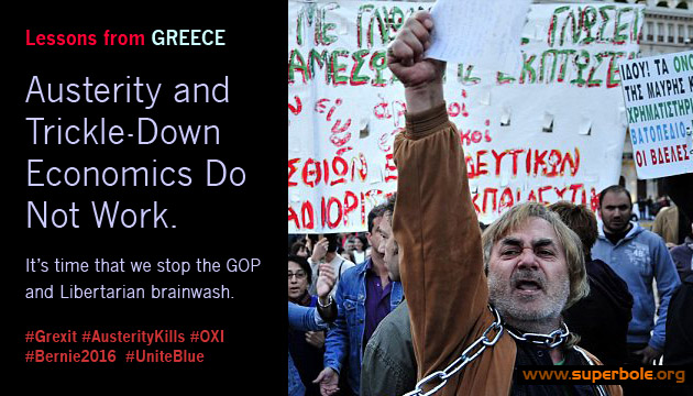 Lessons from Greece: Austerity and Trickle Down Economics Do Not Work